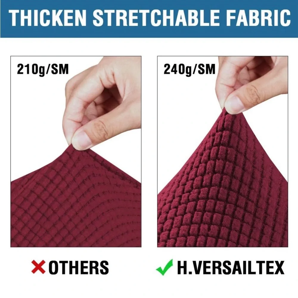H.VERSAILTEX 3 Piece Stretch Sofa Covers for 2 Cushion Sofa